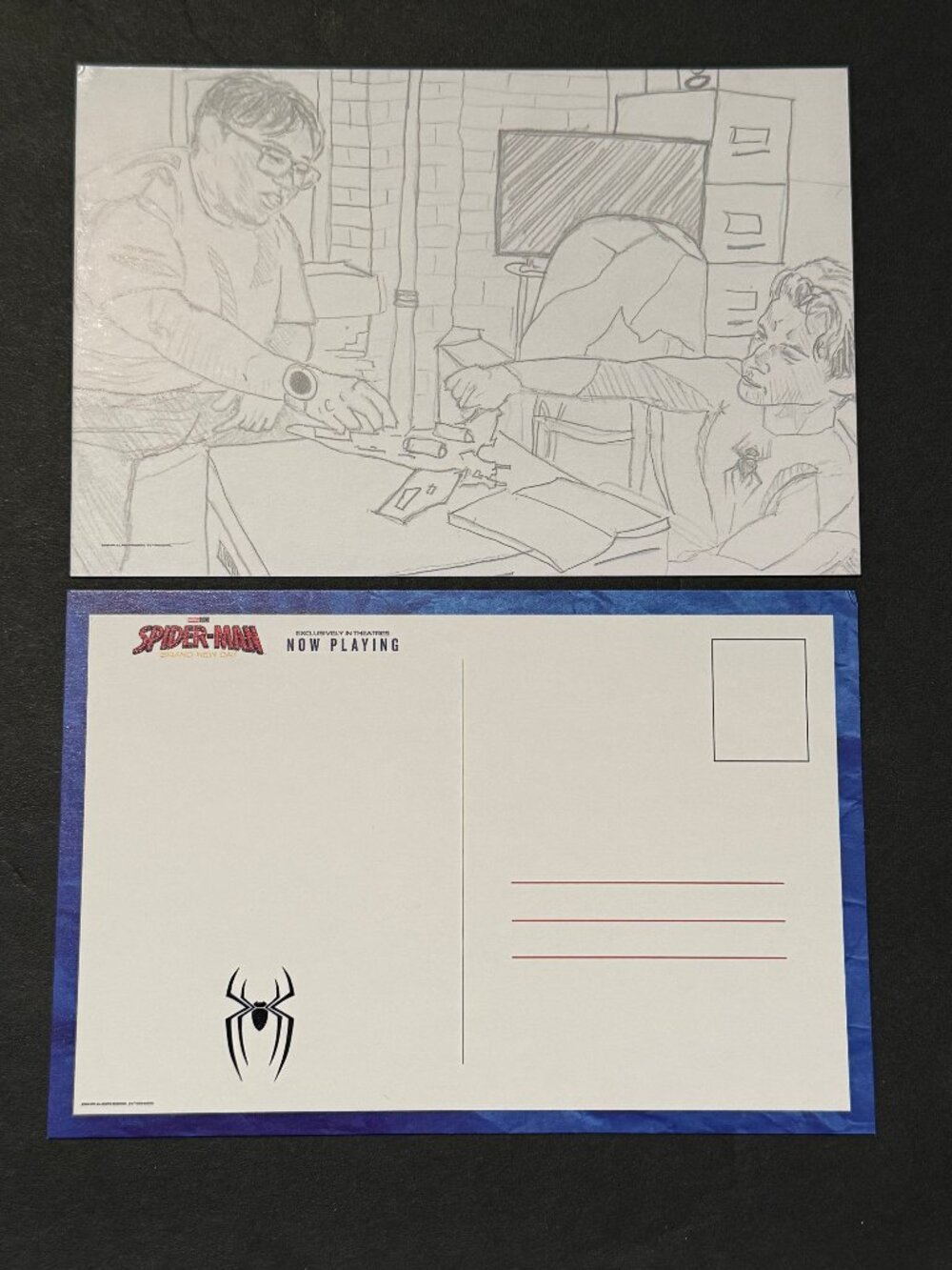 Spider-Man Brand New Day Postcard Pencil Sketch Movie Merchandise